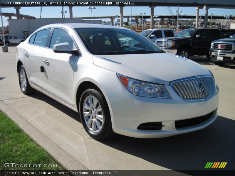 White Diamond Tricoat / Cocoa/Light Cashmere 2010 Buick LaCrosse CX