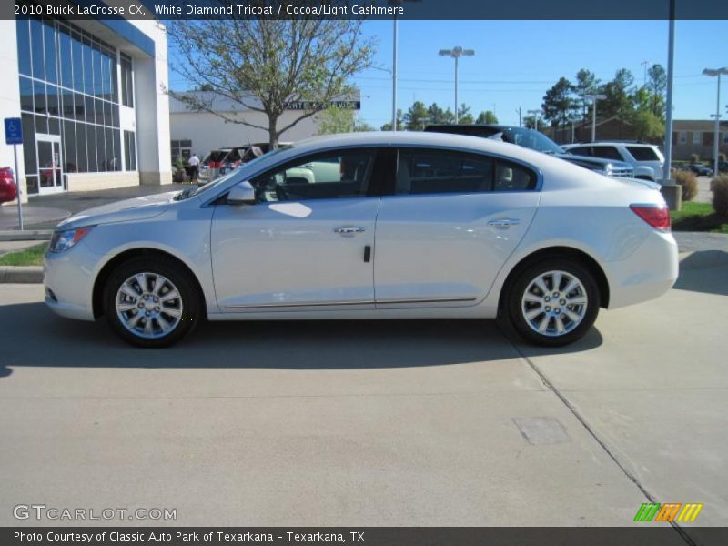 White Diamond Tricoat / Cocoa/Light Cashmere 2010 Buick LaCrosse CX