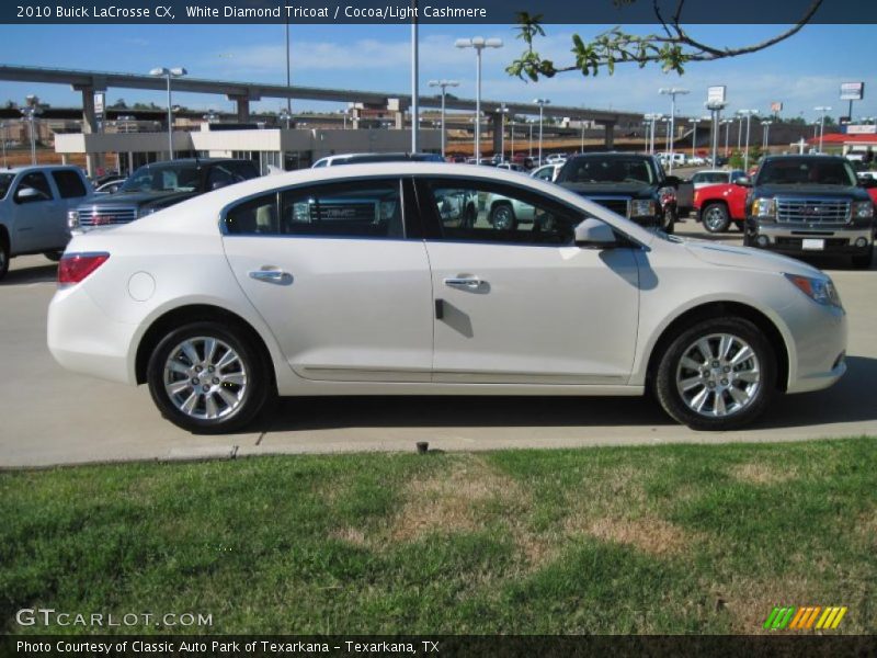 White Diamond Tricoat / Cocoa/Light Cashmere 2010 Buick LaCrosse CX