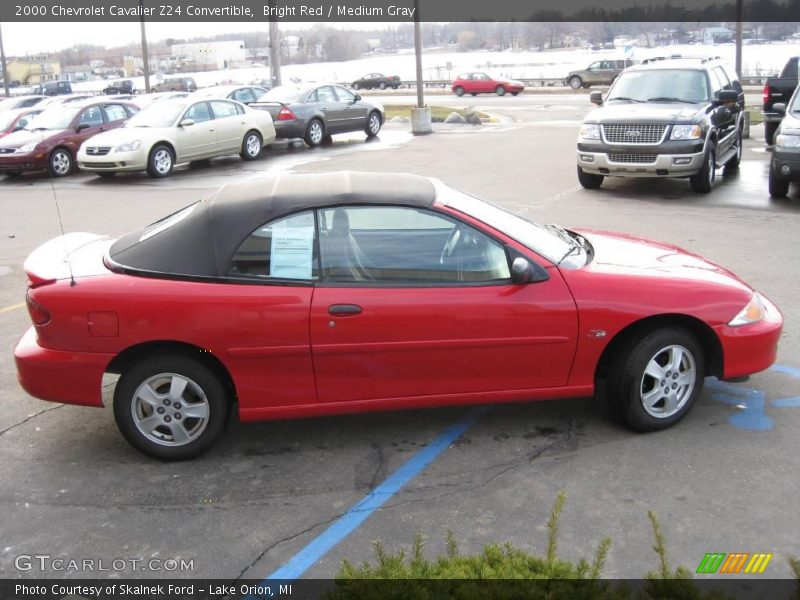 Bright Red / Medium Gray 2000 Chevrolet Cavalier Z24 Convertible