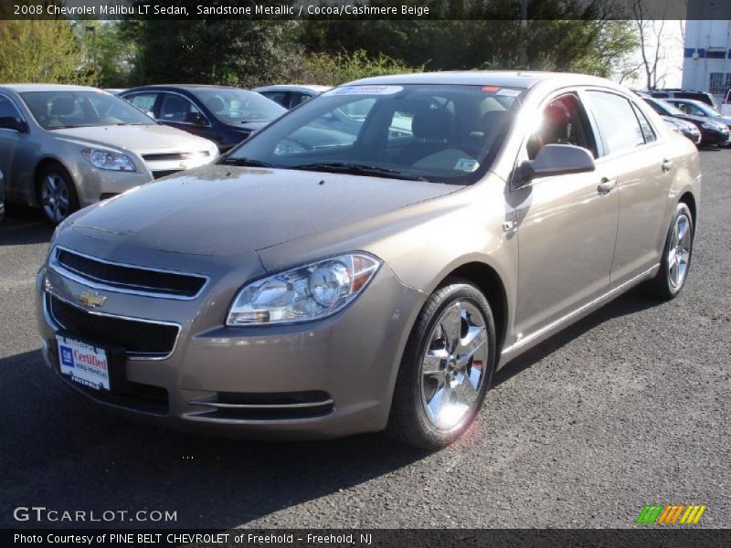 Sandstone Metallic / Cocoa/Cashmere Beige 2008 Chevrolet Malibu LT Sedan