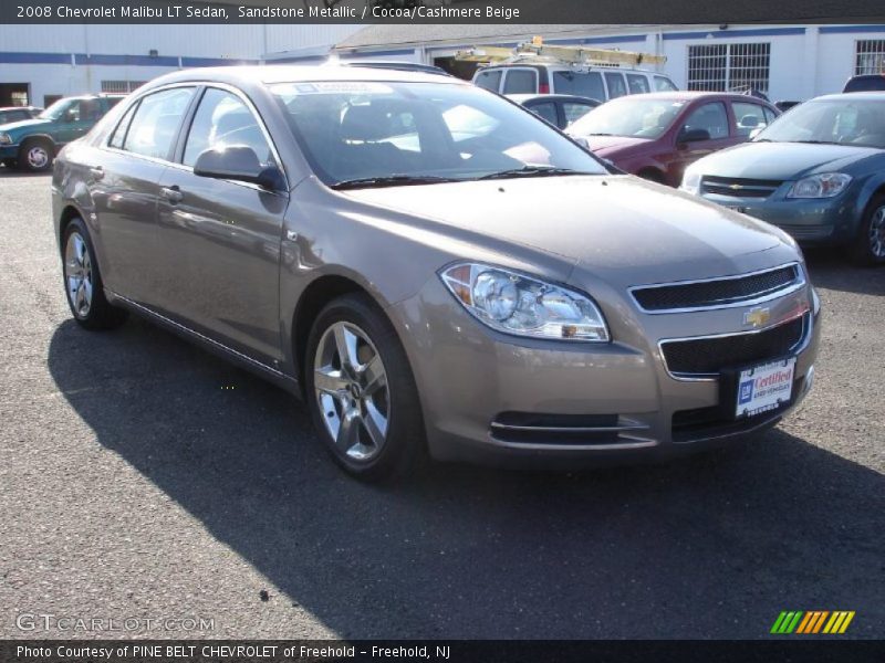 Sandstone Metallic / Cocoa/Cashmere Beige 2008 Chevrolet Malibu LT Sedan