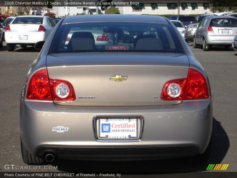 Sandstone Metallic / Cocoa/Cashmere Beige 2008 Chevrolet Malibu LT Sedan