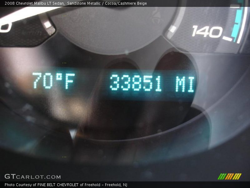 Sandstone Metallic / Cocoa/Cashmere Beige 2008 Chevrolet Malibu LT Sedan