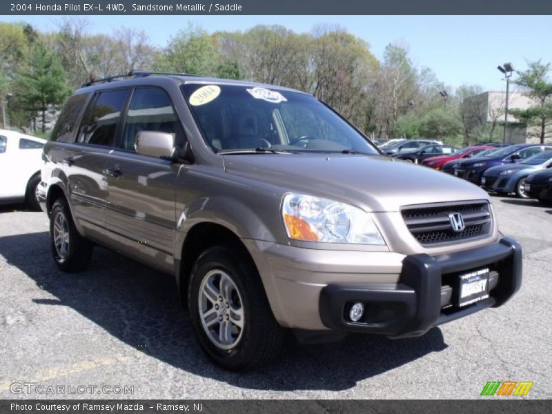 Sandstone Metallic / Saddle 2004 Honda Pilot EX-L 4WD