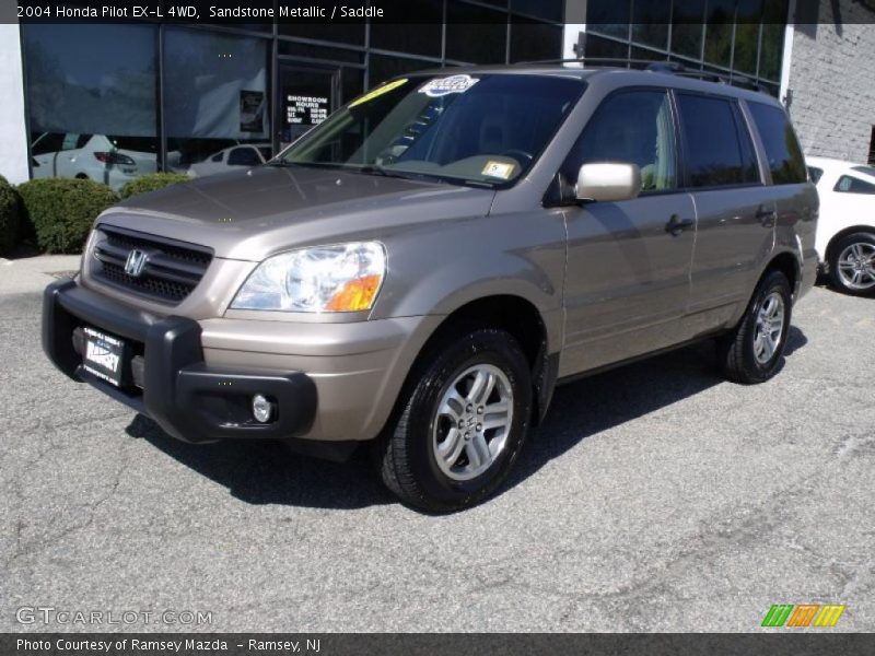 Sandstone Metallic / Saddle 2004 Honda Pilot EX-L 4WD