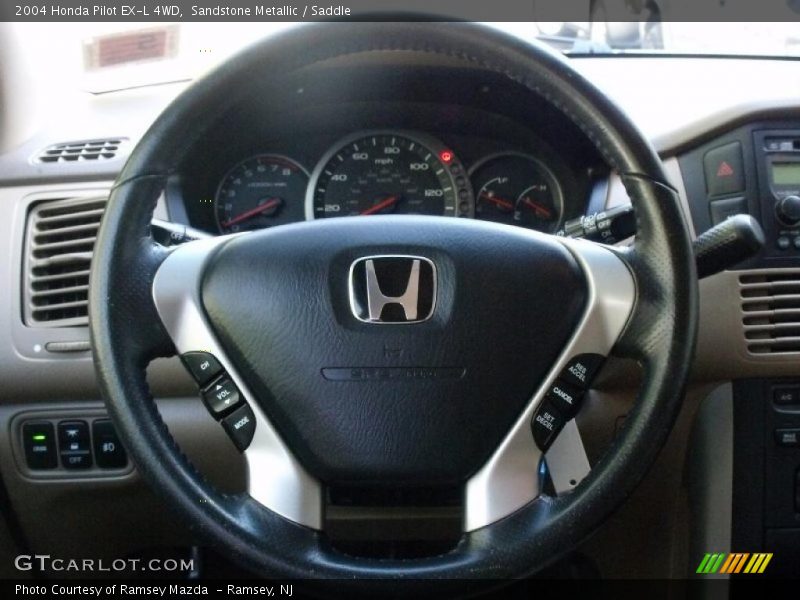 Sandstone Metallic / Saddle 2004 Honda Pilot EX-L 4WD