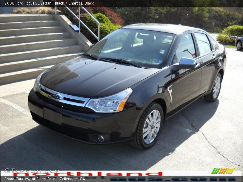 Black / Charcoal Black 2008 Ford Focus SE Sedan
