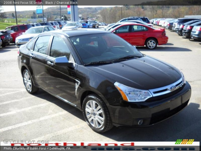 Black / Charcoal Black 2008 Ford Focus SE Sedan
