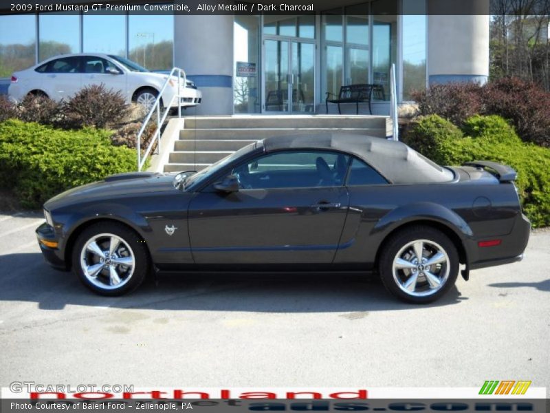 Alloy Metallic / Dark Charcoal 2009 Ford Mustang GT Premium Convertible