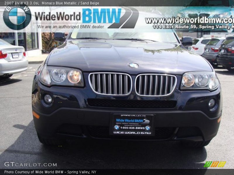 Monaco Blue Metallic / Sand Beige 2007 BMW X3 3.0si
