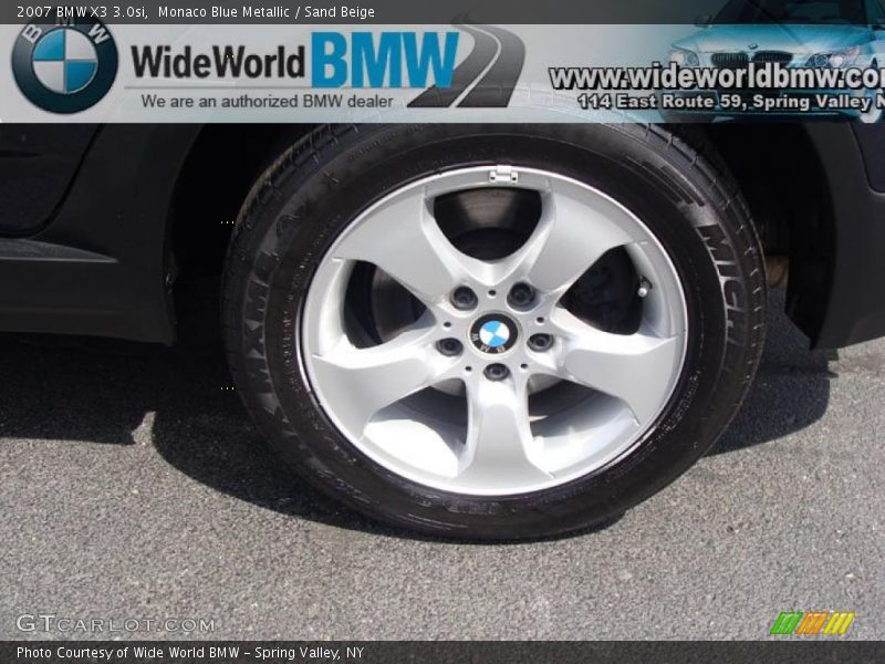 Monaco Blue Metallic / Sand Beige 2007 BMW X3 3.0si