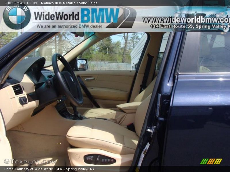 Monaco Blue Metallic / Sand Beige 2007 BMW X3 3.0si