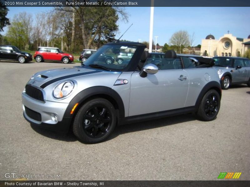 Pure Silver Metallic / Grey/Carbon Black 2010 Mini Cooper S Convertible