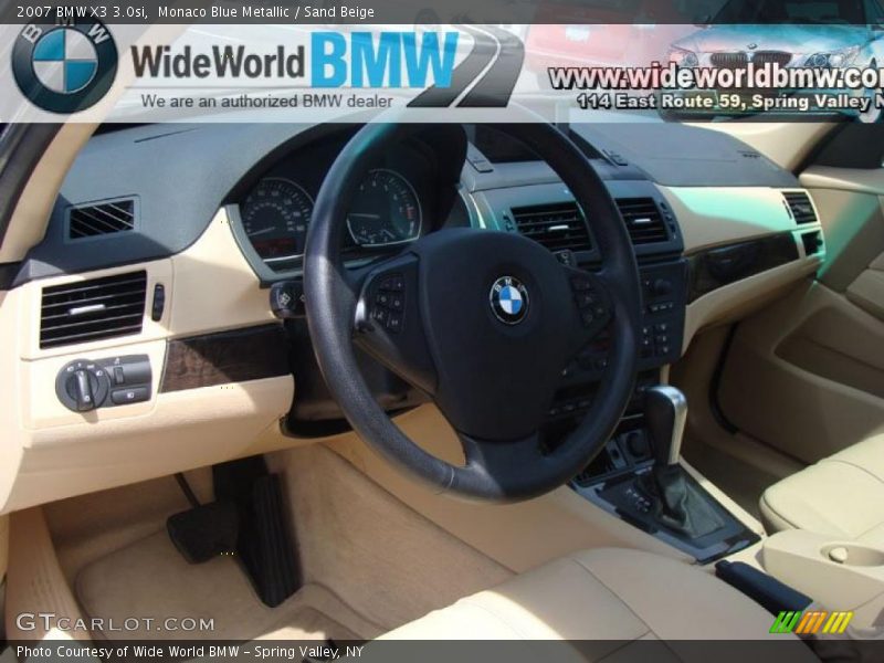 Monaco Blue Metallic / Sand Beige 2007 BMW X3 3.0si