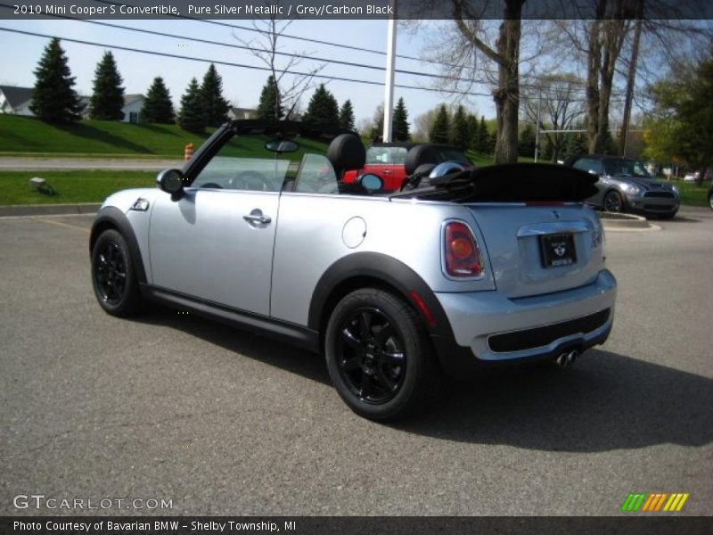 Pure Silver Metallic / Grey/Carbon Black 2010 Mini Cooper S Convertible