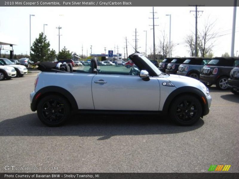 Pure Silver Metallic / Grey/Carbon Black 2010 Mini Cooper S Convertible