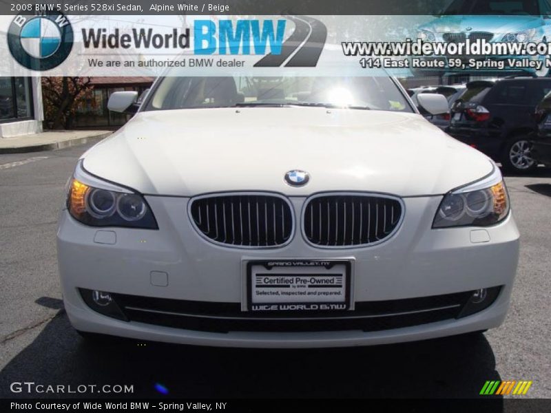Alpine White / Beige 2008 BMW 5 Series 528xi Sedan