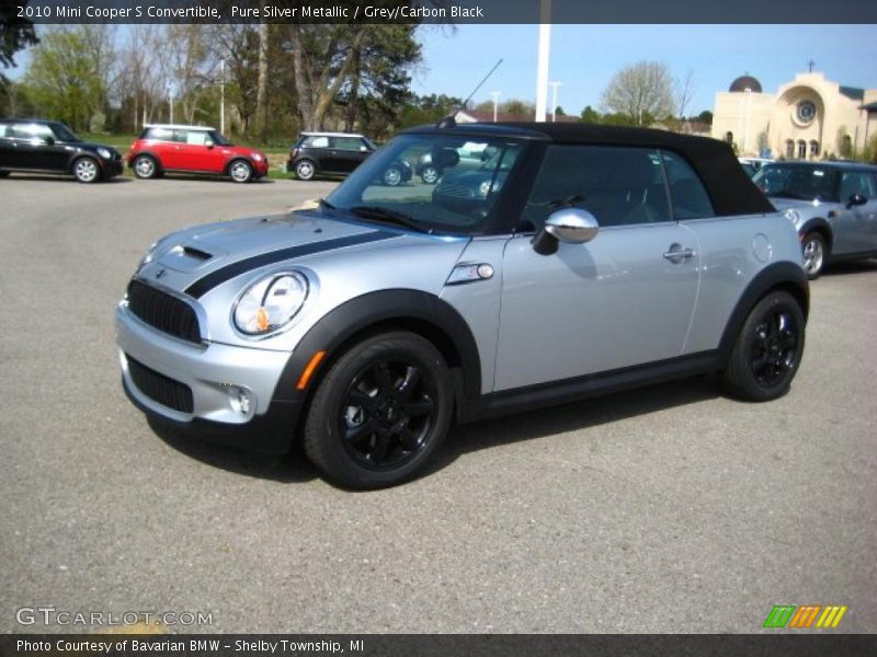 Pure Silver Metallic / Grey/Carbon Black 2010 Mini Cooper S Convertible
