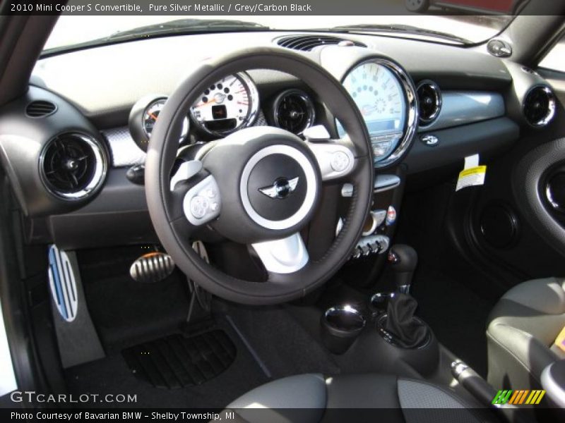 Pure Silver Metallic / Grey/Carbon Black 2010 Mini Cooper S Convertible