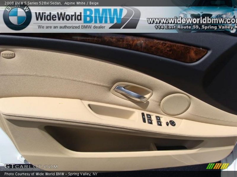 Alpine White / Beige 2008 BMW 5 Series 528xi Sedan