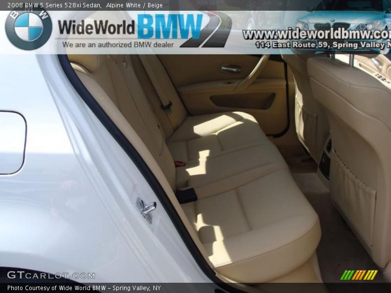 Alpine White / Beige 2008 BMW 5 Series 528xi Sedan