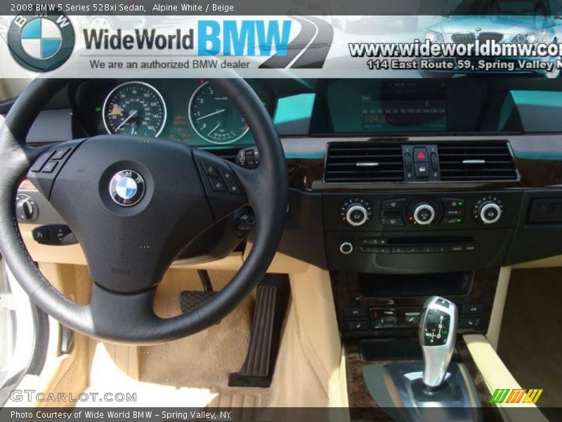 Alpine White / Beige 2008 BMW 5 Series 528xi Sedan