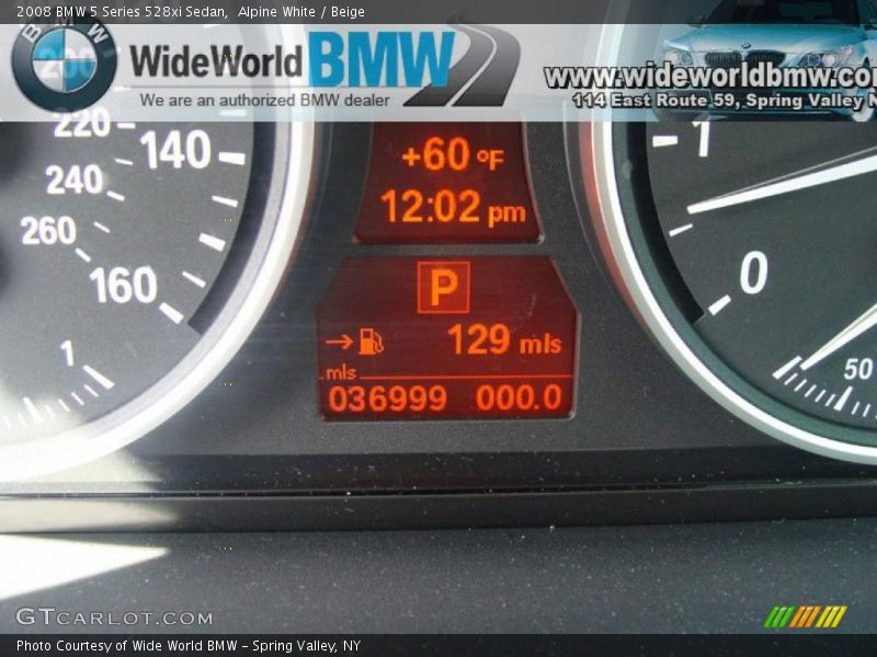 Alpine White / Beige 2008 BMW 5 Series 528xi Sedan