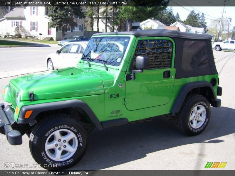 Electric Lime Green Pearl / Dark Slate Gray 2005 Jeep Wrangler X 4x4