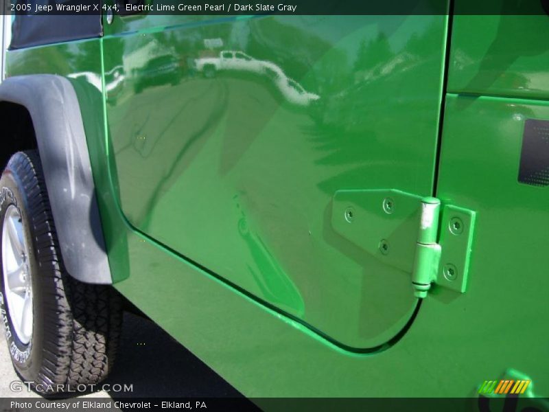 Electric Lime Green Pearl / Dark Slate Gray 2005 Jeep Wrangler X 4x4