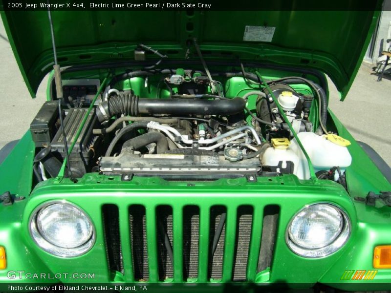 Electric Lime Green Pearl / Dark Slate Gray 2005 Jeep Wrangler X 4x4