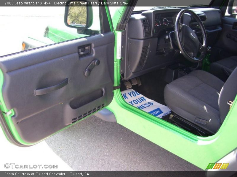 Electric Lime Green Pearl / Dark Slate Gray 2005 Jeep Wrangler X 4x4