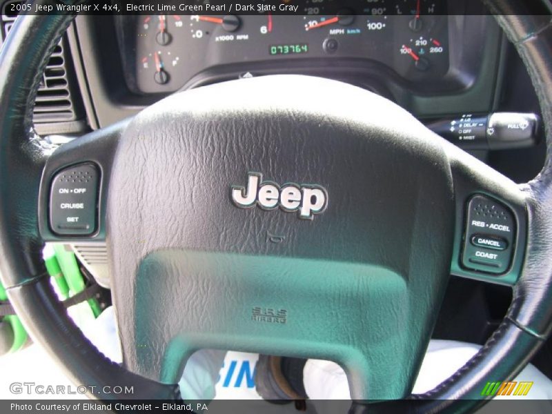 Electric Lime Green Pearl / Dark Slate Gray 2005 Jeep Wrangler X 4x4