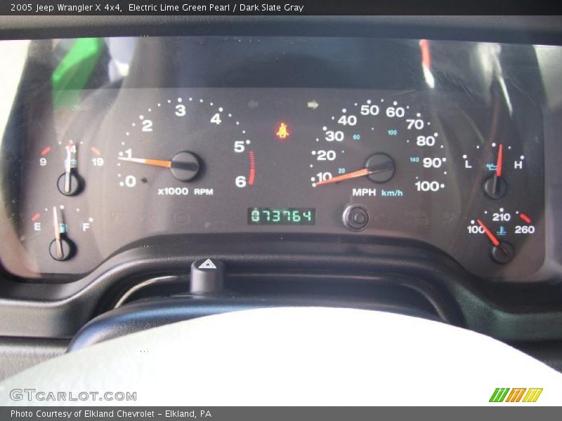 Electric Lime Green Pearl / Dark Slate Gray 2005 Jeep Wrangler X 4x4