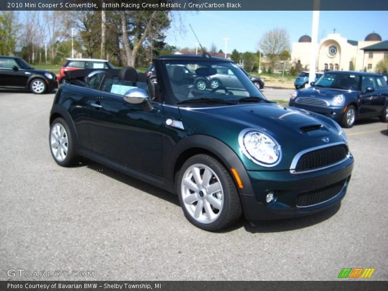 British Racing Green Metallic / Grey/Carbon Black 2010 Mini Cooper S Convertible