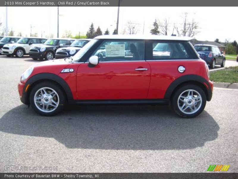 Chili Red / Grey/Carbon Black 2010 Mini Cooper S Hardtop