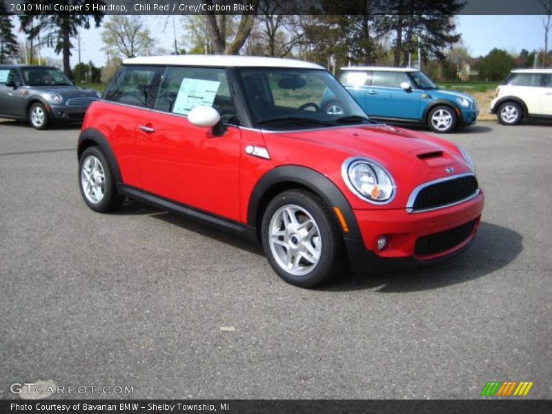 Chili Red / Grey/Carbon Black 2010 Mini Cooper S Hardtop