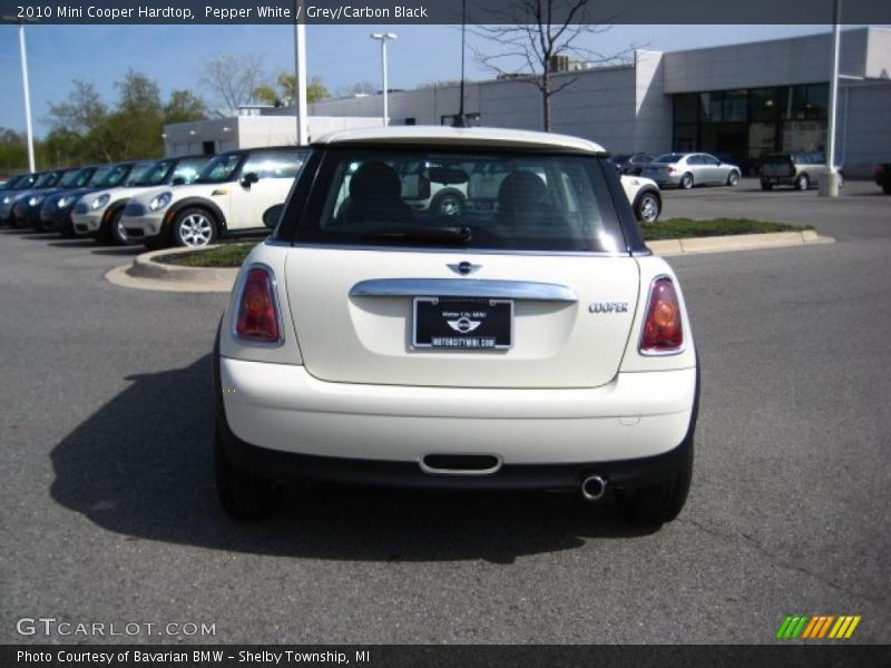 Pepper White / Grey/Carbon Black 2010 Mini Cooper Hardtop