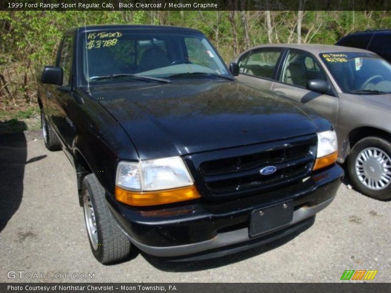 Black Clearcoat / Medium Graphite 1999 Ford Ranger Sport Regular Cab