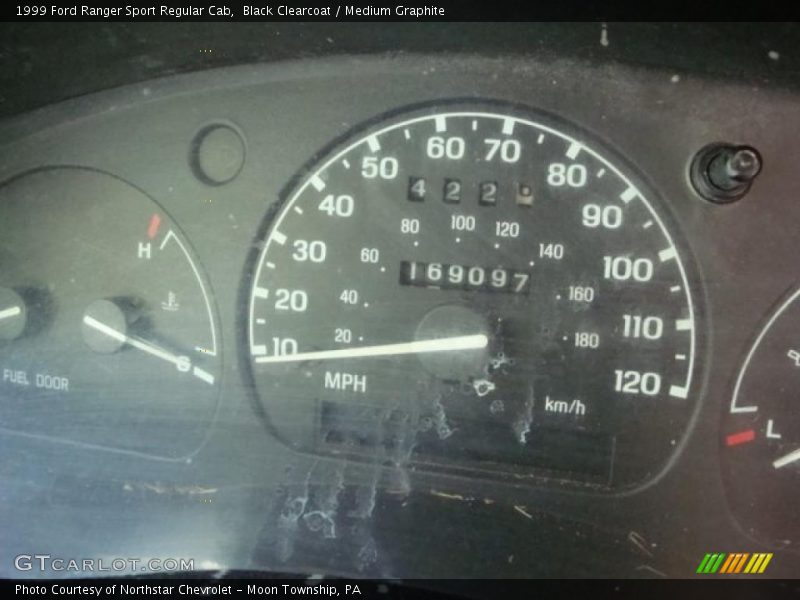 Black Clearcoat / Medium Graphite 1999 Ford Ranger Sport Regular Cab