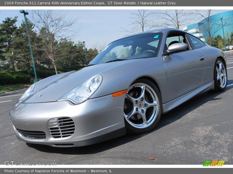 GT Silver Metallic / Natural Leather Grey 2004 Porsche 911 Carrera 40th Anniversary Edition Coupe