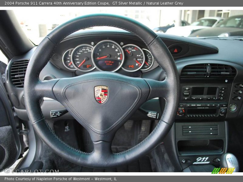 GT Silver Metallic / Natural Leather Grey 2004 Porsche 911 Carrera 40th Anniversary Edition Coupe