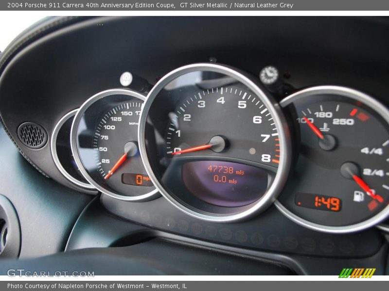 GT Silver Metallic / Natural Leather Grey 2004 Porsche 911 Carrera 40th Anniversary Edition Coupe