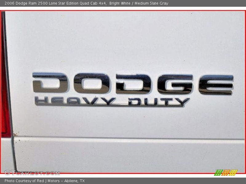 Bright White / Medium Slate Gray 2006 Dodge Ram 2500 Lone Star Edition Quad Cab 4x4