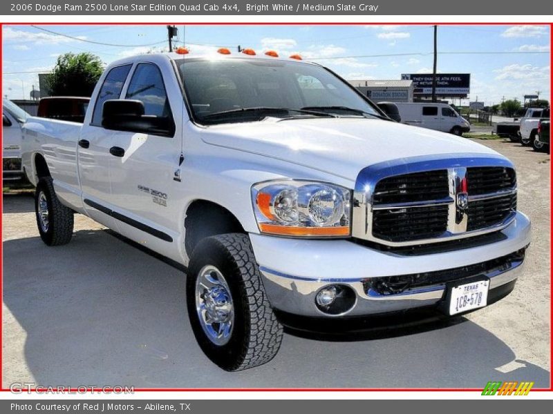 Bright White / Medium Slate Gray 2006 Dodge Ram 2500 Lone Star Edition Quad Cab 4x4