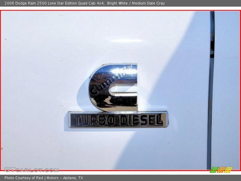 Bright White / Medium Slate Gray 2006 Dodge Ram 2500 Lone Star Edition Quad Cab 4x4