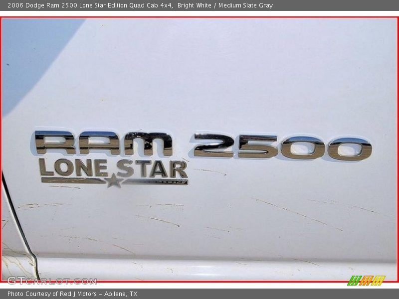 Bright White / Medium Slate Gray 2006 Dodge Ram 2500 Lone Star Edition Quad Cab 4x4