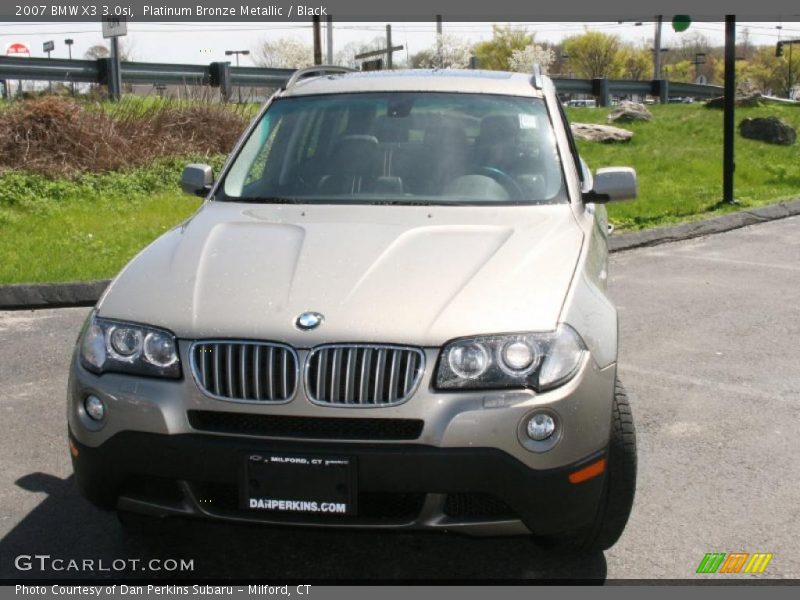 Platinum Bronze Metallic / Black 2007 BMW X3 3.0si