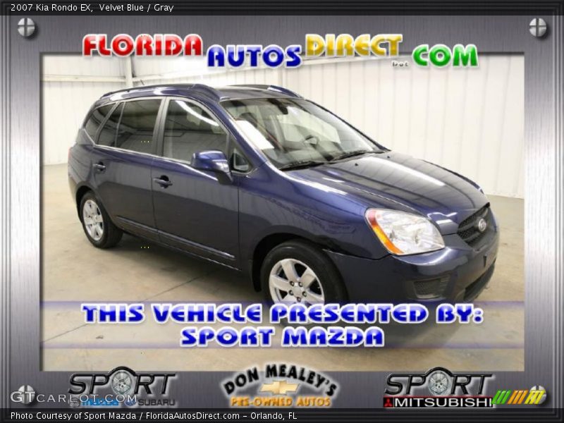 Velvet Blue / Gray 2007 Kia Rondo EX