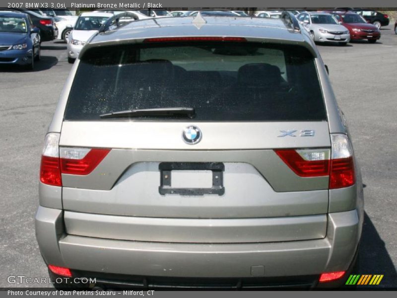 Platinum Bronze Metallic / Black 2007 BMW X3 3.0si